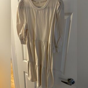 T.La Cream Tiered Puff Sleeve Dress - Girls